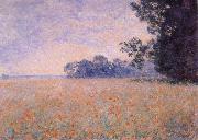 Claude Monet Oat and Poppy Field painting